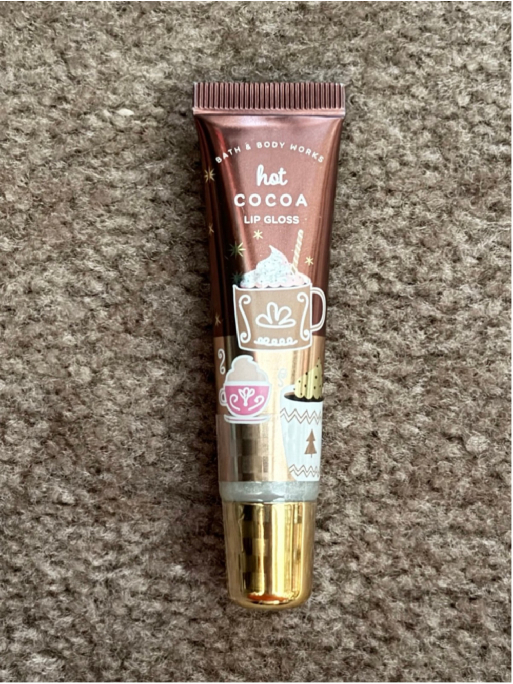 Bath & body Works, Hot Cocoa gloss.